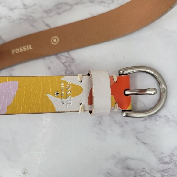 Fossil Floral Patterned Women's Leather Belt - Picture 3 of 12